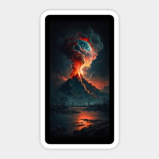 volcanic eruptions Sticker